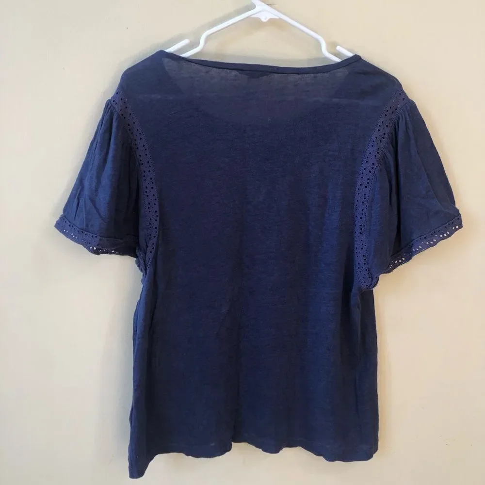 J Crew Linen Short Sleeve Shirt